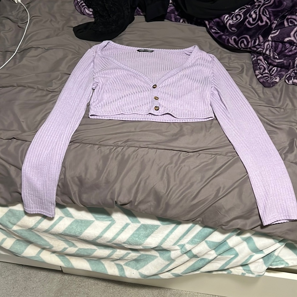 Shein long sleeve crop top.